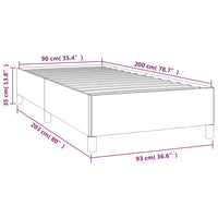 Thumbnail for Bettgestell Taupe 90x200 cm Stoff