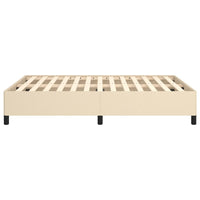 Thumbnail for Bettgestell ohne Matratze Creme 140x190 cm Stoff