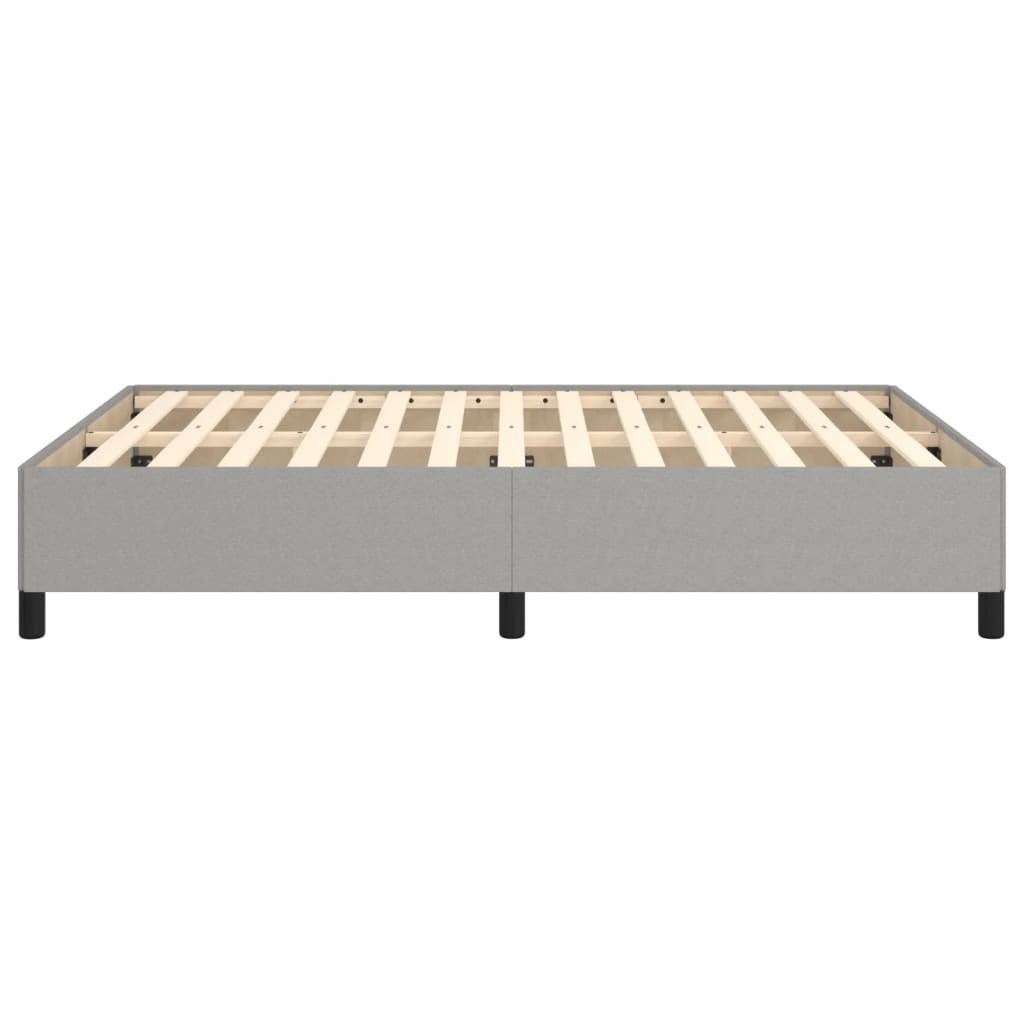 Bettgestell ohne Matratze Hellgrau 140x200 cm Stoff