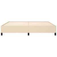 Thumbnail for Bettgestell ohne Matratze Creme 200x200 cm Stoff