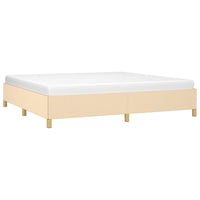 Thumbnail for Bettgestell ohne Matratze Creme 200x200 cm Stoff