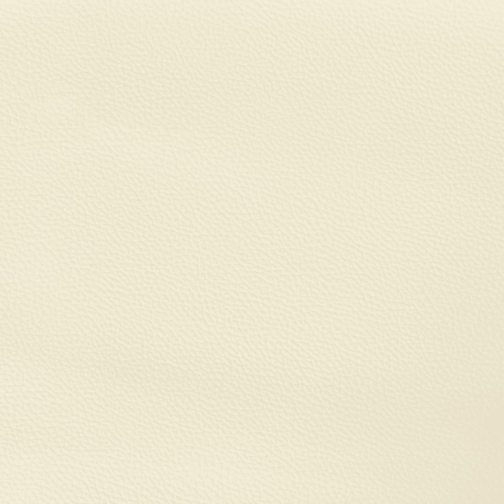 Bettgestell Creme 90x190 cm Kunstleder