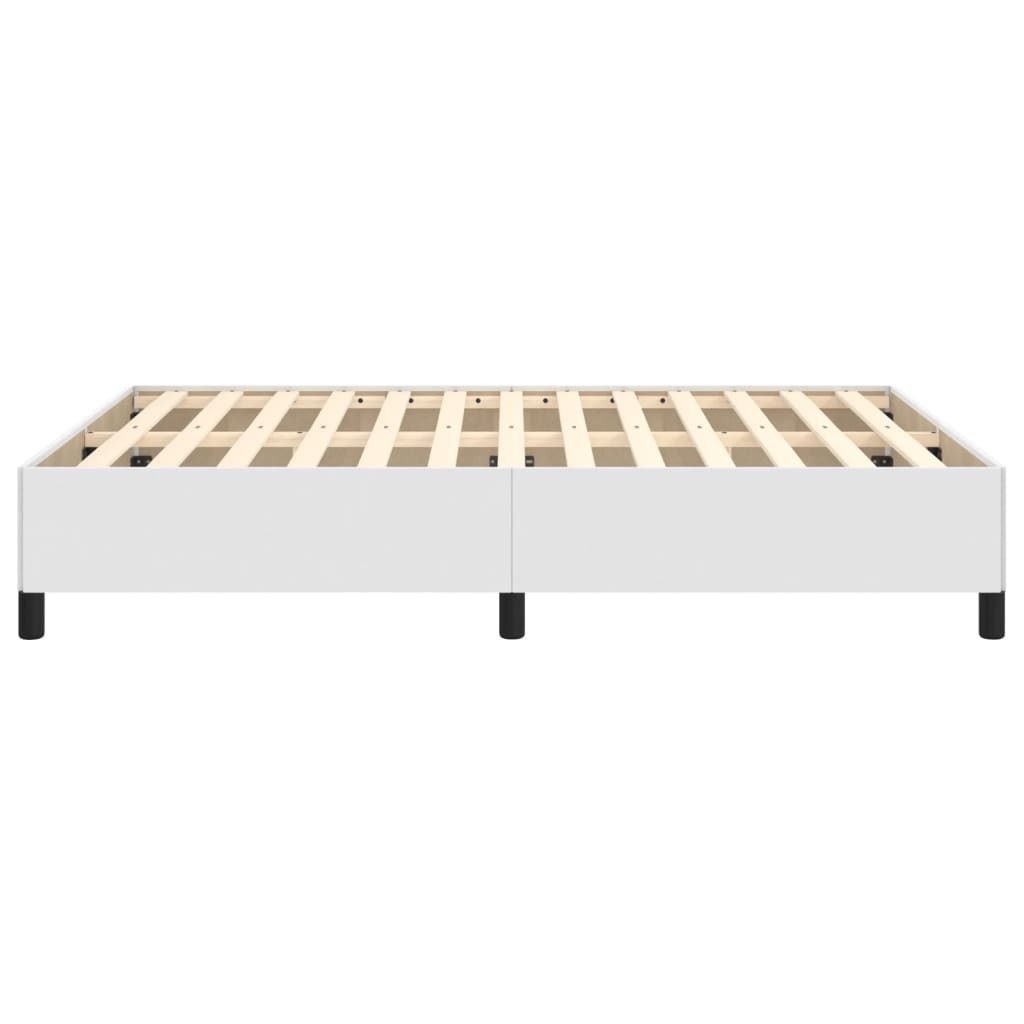 Bettgestell Weiß 140x200 cm Kunstleder