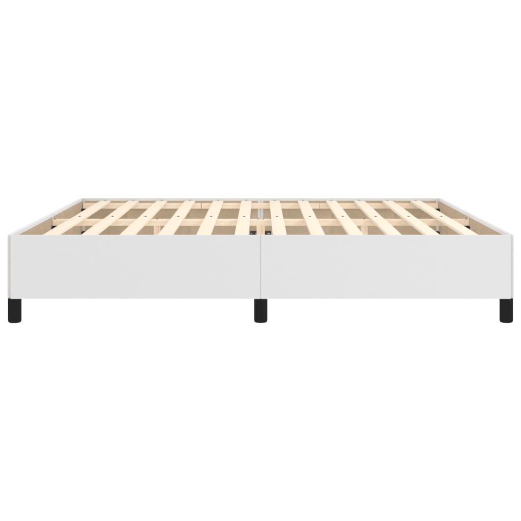 Bettgestell Weiß 200x200 cm Kunstleder