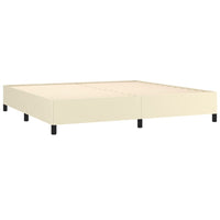 Thumbnail for Bettgestell Creme 200x200 cm Kunstleder