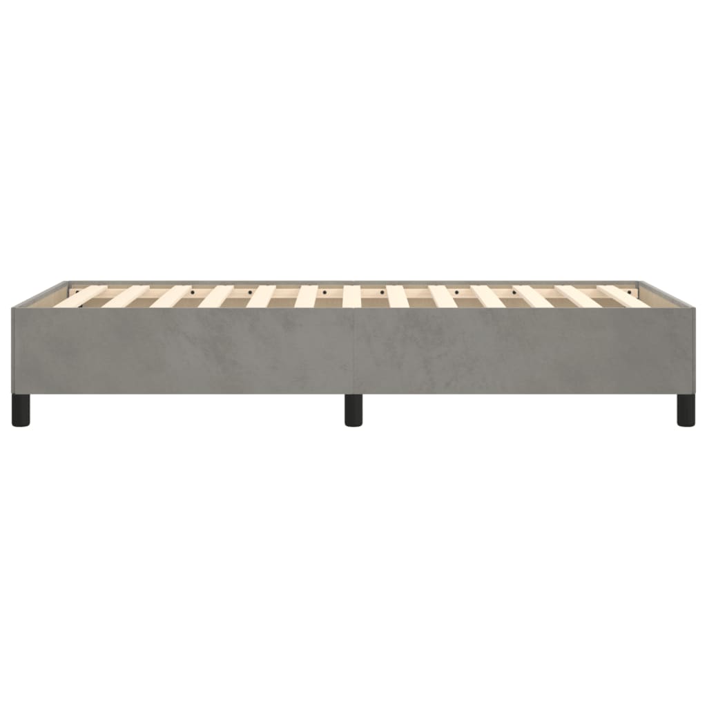 Bettgestell Hellgrau 90x200 cm Samt