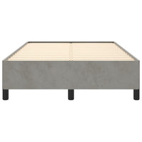 Thumbnail for Bettgestell Hellgrau 120x200 cm Samt