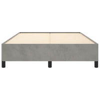 Thumbnail for Bettgestell Hellgrau 140x200 cm Samt