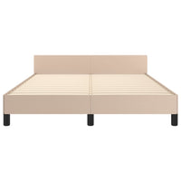 Thumbnail for Bettgestell mit Kopfteil Cappuccino-Braun 140x190 cm Kunstleder