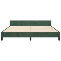 Thumbnail for Bettgestell mit Kopfteil Dunkelgrün 180x200 cm Samt