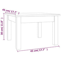 Thumbnail for Couchtisch Grau 45x45x30 cm Massivholz Kiefer