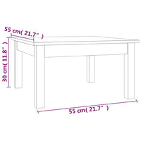 Thumbnail for Couchtisch Grau 55x55x30 cm Massivholz Kiefer