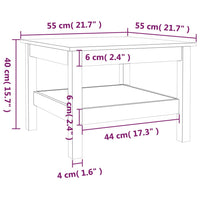 Thumbnail for Couchtisch 55x55x40 cm Massivholz Kiefer