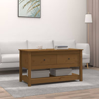 Thumbnail for Couchtisch Honigbraun 102x49x55 cm Massivholz Kiefer