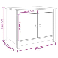 Thumbnail for Couchtisch Weiß 71x49x55 cm Massivholz Kiefer