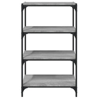 Thumbnail for Bücherregal Grau Sonoma 60x33x100 cm Holzwerkstoff und Stahl