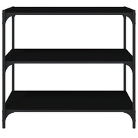 Thumbnail for Bücherregal Schwarz 80x33x70,5 cm Holzwerkstoff und Stahl