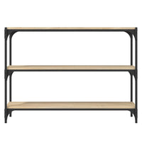 Thumbnail for Bücherregal Sonoma-Eiche 100x33x70,5 cm Holzwerkstoff und Stahl