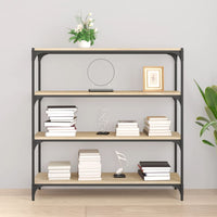 Thumbnail for Bücherregal Sonoma-Eiche 100x33x100 cm Holzwerkstoff und Stahl