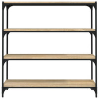 Thumbnail for Bücherregal Sonoma-Eiche 100x33x100 cm Holzwerkstoff und Stahl