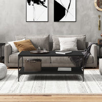 Thumbnail for Couchtisch Schwarz 100x50x40 cm Holzwerkstoff