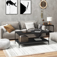 Thumbnail for Couchtisch Schwarz 100x50x40 cm Holzwerkstoff