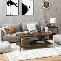 Thumbnail for Couchtisch Braun Eichen-Optik 100x50x40 cm Holzwerkstoff