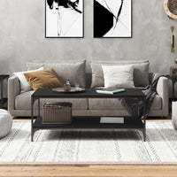 Thumbnail for Couchtisch Schwarz 80x50x40 cm Holzwerkstoff