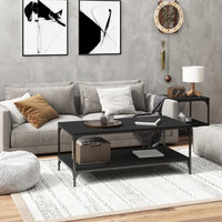 Thumbnail for Couchtisch Schwarz 80x50x40 cm Holzwerkstoff