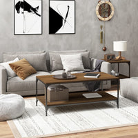 Thumbnail for Couchtisch Braun Eichen-Optik 80x50x40 cm Holzwerkstoff