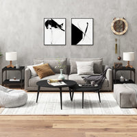 Thumbnail for Beistelltische 2 Stk. Schwarz 40x40x40 cm Holzwerkstoff