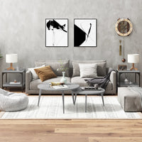 Thumbnail for Beistelltische 2 Stk. Grau Sonoma 40x40x40 cm Holzwerkstoff