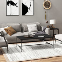 Thumbnail for Couchtisch Schwarz 100x50x35 cm Holzwerkstoff