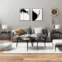 Thumbnail for Beistelltische 2 Stk. Schwarz 40x40x35 cm Holzwerkstoff