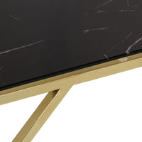 Thumbnail for Couchtisch Golden Edelstahl und Hartglas