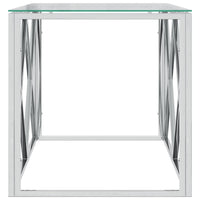 Thumbnail for Couchtisch 110x45x45 cm Edelstahl und Glas