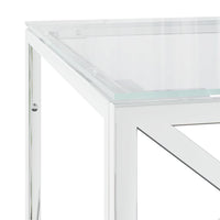 Thumbnail for Couchtisch 110x45x45 cm Edelstahl und Glas
