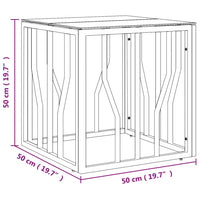 Thumbnail for Couchtisch Silbern 50x50x50 cm Edelstahl und Glas