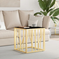 Thumbnail for Couchtisch Golden 50x50x50 cm Edelstahl und Glas