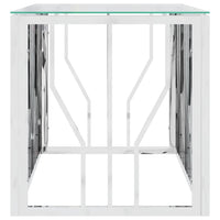 Thumbnail for Couchtisch 110x45x45 cm Edelstahl und Glas