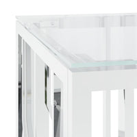 Thumbnail for Couchtisch 110x45x45 cm Edelstahl und Glas