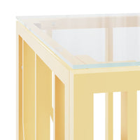 Thumbnail for Couchtisch 110x45x45 cm Edelstahl und Glas