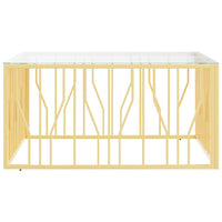 Thumbnail for Couchtisch 100x100x50 cm Edelstahl und Glas