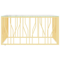 Thumbnail for Couchtisch 100x100x50 cm Edelstahl und Glas