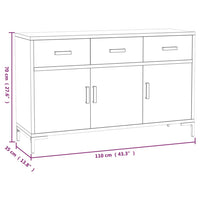 Thumbnail for Sideboard Braun 110x35x70 cm Massivholz Kiefer