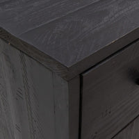 Thumbnail for Sideboard Schwarz 110x35x70 cm Massivholz Kiefer