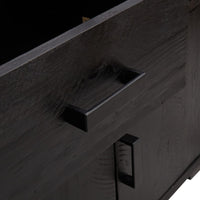Thumbnail for Sideboard Schwarz 110x35x70 cm Massivholz Kiefer