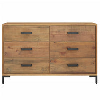 Thumbnail for Sideboard Braun 110x35x70 cm Massivholz Kiefer