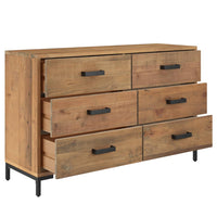 Thumbnail for Sideboard Braun 110x35x70 cm Massivholz Kiefer