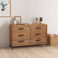 Thumbnail for Sideboard Braun 110x35x70 cm Massivholz Kiefer